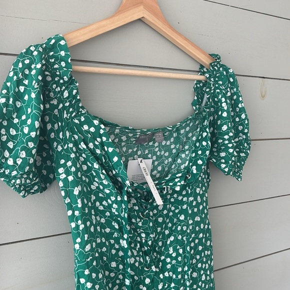 BNWT Asos Tall Green Floral Midi Dress - Picture 7 of 8